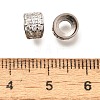 925 Sterling Silver Micro Pave Clear Cubic Zirconia Beads STER-B006-10C-P-2