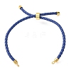 Adjustable Round Braided Microfiber Leather Cord Bracelet Making KK-CBAC260-01G-27-1