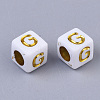 Plating Acrylic Beads SACR-S297-09G-2