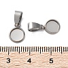 304 Stainless Steel Pendant Cabochon Settings STAS-L282-010P-01-3