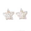 Brass Micro Pave Clear Cubic Zirconia Beads CU-CBAEC99-30S-1