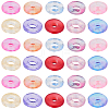 100Pcs 10 Colors Transparent Spray Painted Glass European Beads GLAA-SC0002-98-7
