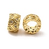 Rack Plating Brass Micro Pave Cubic Zirconia European Beads KK-C010-13-2