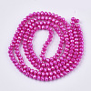 Spray Painted Glass Pearl Beads Strands X-HY-T001-002A-04-2
