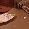 2Pcs Adjustable Brass Curb Chains Cowboy Hat Sweater Lariat Necklaces NJEW-UN0001-78P-4