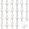 Natural Cultured Freshwater Pearl Potato Connector Charms PALLOY-SC00013-1