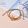 Big Evil Eye Braided Bead Bracelet BJEW-JB07109-02-2