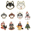 10Pcs 10 Styles Alloy Enamel Pendants ENAM-YW0006-99-1