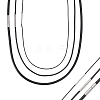 6Pcs 3 Styles Black Waxed Cord Necklace Making AJEW-UN0002-31-1