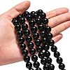 Synthetic Black Stone Beads Strands X-GSR12mmC044-2