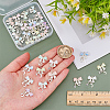 32Pcs 8 Colors Alloy Rhinestones Bowknot Pendants FIND-AR0006-14-3
