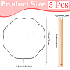 5Pcs Handmade Craft DIY Iron Fan Frames DIY-CN0003-62A-2