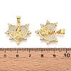 Brass Micro Pave clear Cubic Zirconia Pendants ZIRC-N039-165-NF-3