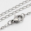 304 Stainless Steel Twisted Chain Necklaces STAS-O053-18P-1