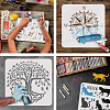 9Pcs 9 Styles PET Hollow Out Drawing Painting Stencils Sets DIY-WH0383-0082-4