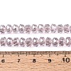 Electroplate Transparent Glass Beads Strands EGLA-N022-05B-C05-4