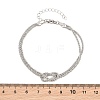 Brass Chain Knot 2-Strand Bracelets for Women KK-CBA68DA-17A-P-5