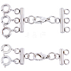 2Pcs 2 Styles 304 Stainless Steel Chain Extender STAS-BBC0008-10P-1