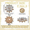 6Pcs Alloy & Glass Cabochons FIND-FG0004-60B-2