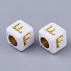 Plating Acrylic Beads SACR-S297-09F-2