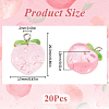 20Pcs Transparent Resin Pendants RESI-SC0005-68-2