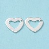 201 Stainless Steel Open Heart Charms STAS-L234-078S-3