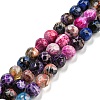 Dyed Natural Fire Crackle Agate Beads Strands G-G007-01C-1