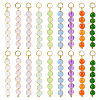 18Pcs 9 Color Natural & Dyed Malaysia Jade Pendants PALLOY-FH00131-1