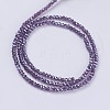 Electroplate Glass Beads Strands GLAA-F076-FR10-2