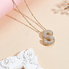 1Pc Brass Micro Pave Cubic Zirconia Letter Pendant Necklaces NJEW-LP0001-43S-G-3
