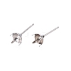 Non-Tarnish 316 Surgical Stainless Steel Stud Earring Setting STAS-S117-023B-1