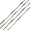 Anti-Tarnish Rhodium Plated 925 Sterling Silver Box Chains STER-F052-09P-1