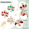 18Pcs 3 Colors Brass Micro Pave Cubic Zirconia Pendants KK-DC0001-25-4