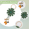 Leather and Alloy Keychain HJEW-WH20022-04B-02-5