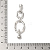 Rack Plating Brass Micro Pave Clear Cubic Zirconia Fold Over Clasps KK-A222-10P-3