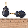 Dyed Natural Lapis Lazuli Pendants G-P628-05G-03-3