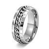 Rotatable Stainless Steel Finger Ring PW-WG0C89D-04-1