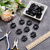 20Pcs PP Plastic & Brass Plum Blossom Handle Nut DIY-SP0007-12-4