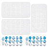 3Pcs Square/Horse Eye/Teardrop DIY Faceted Gemstone Cabochon Silicone Molds DIY-HY0002-70-1