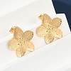 Ion Plating(IP) 304 Stainless Steel Stud Earrings EJEW-Z022-22G-4
