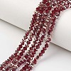 Electroplate Transparent Glass Beads Strands EGLA-A034-T2mm-N05-1