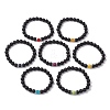 7Pcs Chakra Gemstone Stretch Bracelets Sets BJEW-JB11023-4