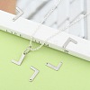 Tarnish Resistant 304 Stainless Steel Letter Charms STAS-O072-L-5