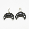 Natural Black Agate Pendants G-S294-09A-01-2