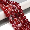 Natural Striped Agate/Banded Agate Beads Strands G-Z060-A01-C19-2