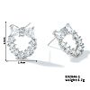 Geometric Brass Clear Cubic Zirconia Earring Sets FY3551-4-1