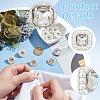 16Pcs 1-Hole Alloy Shank Buttons BUTT-FG0001-30-3