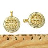 Eco-Friendly Brass Micro Pave Cubic Zirconia Pendants KK-A204-12G-3