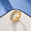 Stainless Steel with Rhinestone Finger Rings FS-WGB751E-58-1