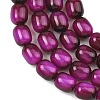 Dyed Imitation Tiger Eye Glass Beads Strands GLAA-H040-02D-3
